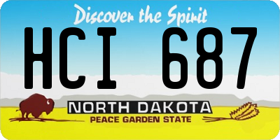 ND license plate HCI687