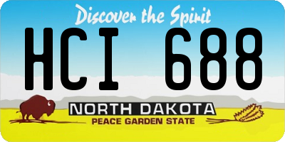 ND license plate HCI688