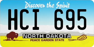 ND license plate HCI695