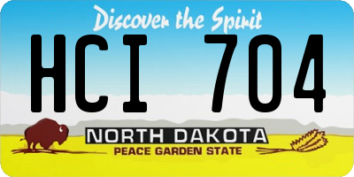 ND license plate HCI704