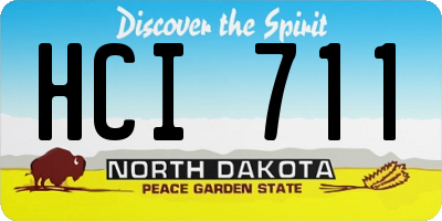 ND license plate HCI711