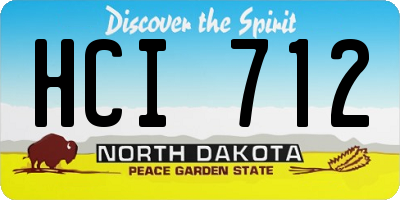 ND license plate HCI712