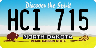 ND license plate HCI715