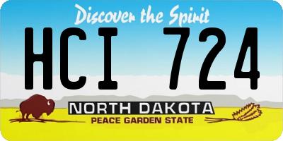 ND license plate HCI724