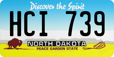 ND license plate HCI739