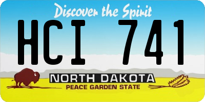 ND license plate HCI741