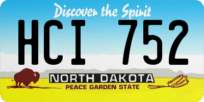 ND license plate HCI752