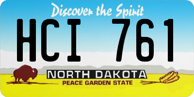 ND license plate HCI761