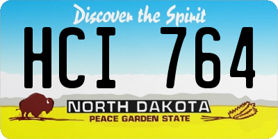 ND license plate HCI764