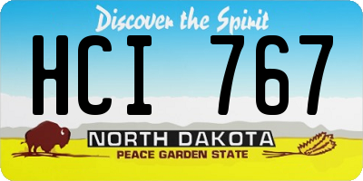 ND license plate HCI767