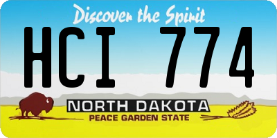 ND license plate HCI774