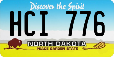 ND license plate HCI776