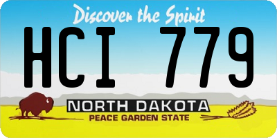 ND license plate HCI779