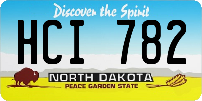 ND license plate HCI782