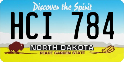 ND license plate HCI784