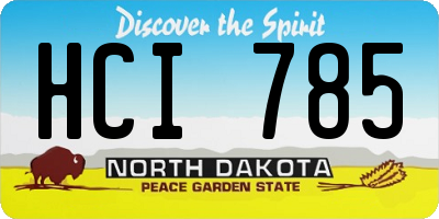 ND license plate HCI785