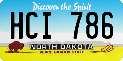 ND license plate HCI786