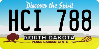 ND license plate HCI788