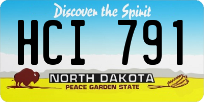 ND license plate HCI791