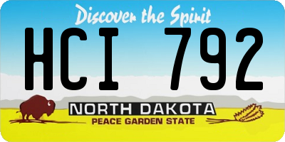 ND license plate HCI792