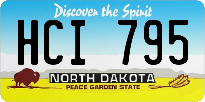 ND license plate HCI795