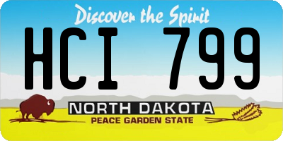 ND license plate HCI799