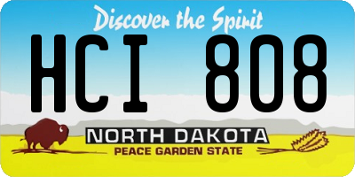 ND license plate HCI808