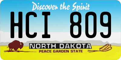 ND license plate HCI809