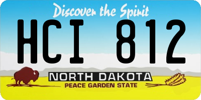 ND license plate HCI812