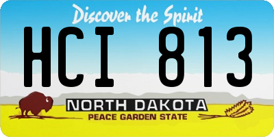 ND license plate HCI813