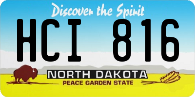 ND license plate HCI816
