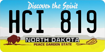 ND license plate HCI819