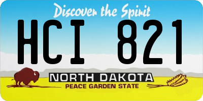 ND license plate HCI821