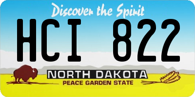 ND license plate HCI822