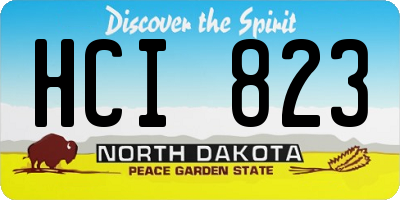 ND license plate HCI823