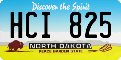 ND license plate HCI825