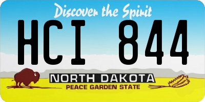 ND license plate HCI844