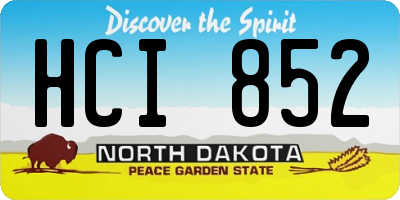 ND license plate HCI852