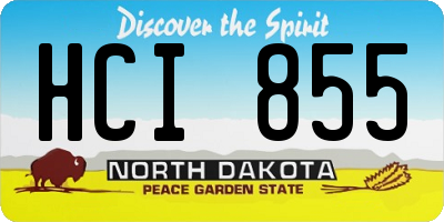 ND license plate HCI855