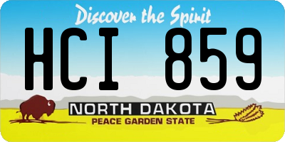 ND license plate HCI859