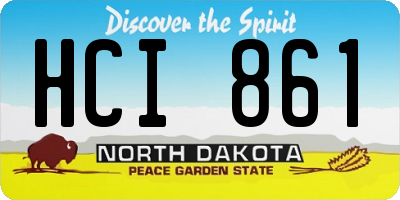 ND license plate HCI861