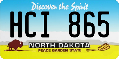 ND license plate HCI865