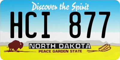 ND license plate HCI877