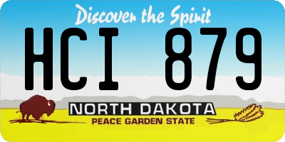 ND license plate HCI879