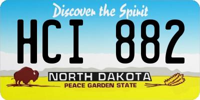 ND license plate HCI882