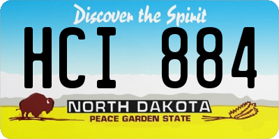 ND license plate HCI884