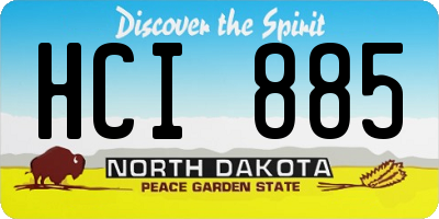 ND license plate HCI885