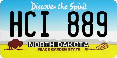 ND license plate HCI889