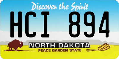 ND license plate HCI894