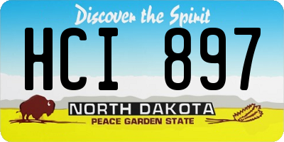 ND license plate HCI897